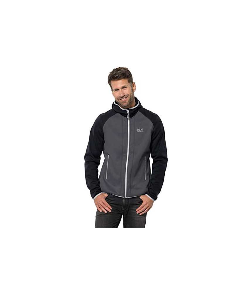 Vyriškas džemperis JACK WOLFSKIN Hydro Hooded | pilkas Vyriškas džemperis JACK WOLFSKIN Hydro Hooded | pilkas