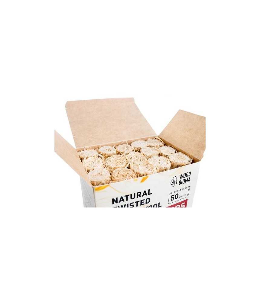 Susuktos medienos vilnos įdegtukai FIRELIGHTERS