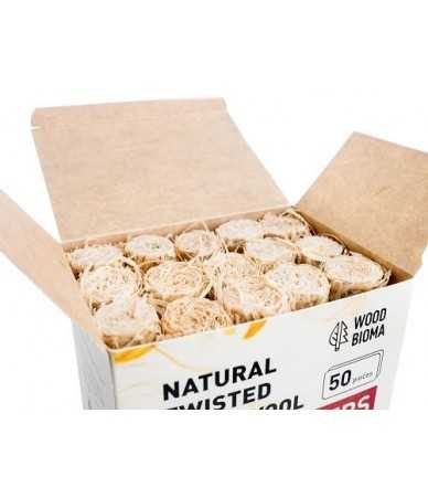 Susuktos medienos vilnos įdegtukai FIRELIGHTERS