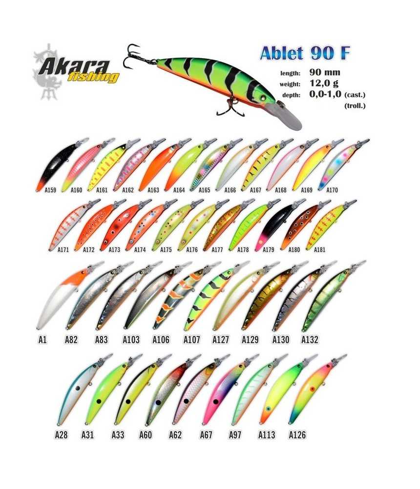 Vobleriai Akara ABLET 90F (90MM 12G) Vobleriai Akara ABLET 90F (90MM 12G)