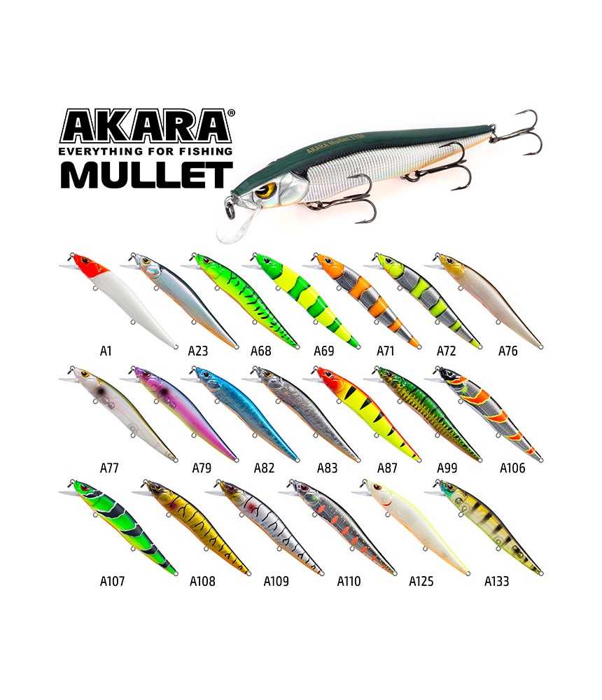 Vobleriai Akara Mullet 110F 14g