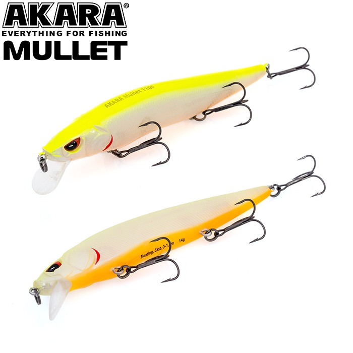 Vobleriai Akara Mullet 110F, 14 g, 110 mm