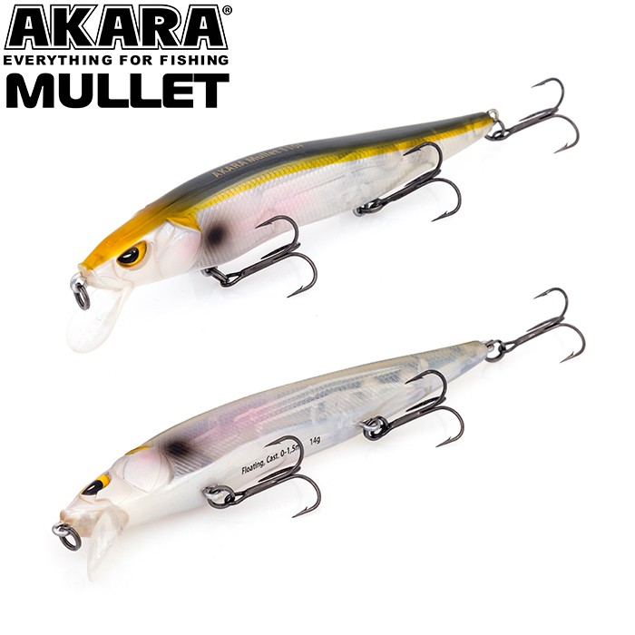 Vobleriai Akara Mullet 110F, 14 g, 110 mm