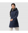 Lietpaltis moterims JACK WOLFSKIN CAPE YORK COAT | t.mėlyna