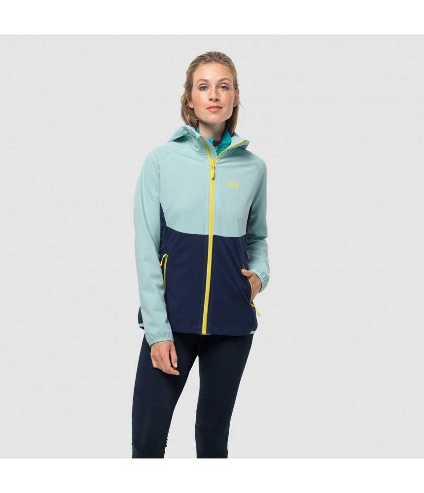 Vasarinė striukė moterims Jack Wolfskin GO HIKE SOFTSHELL W mėlyna