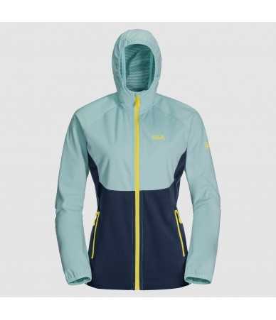 Vasarinė striukė moterims Jack Wolfskin GO HIKE SOFTSHELL W mėlyna