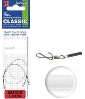 Pavadėliai Dragon Quick Lock Invisible Fluorocarbon A.F.W. Classic 10kg