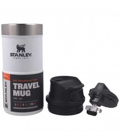 Termopuodelis Stanley Classic Trigger-Action Travel Mug 0.35 l. - baltas
