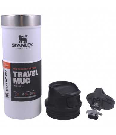 Termopuodelis Stanley Classic Trigger-Action Travel Mug 0.47L baltas