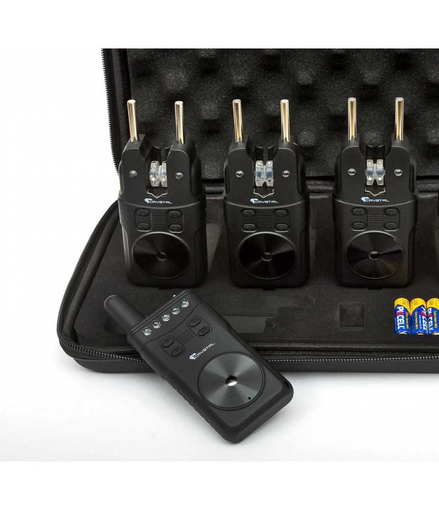 Kibimo signalizatorių komplektas CRYSTAL BLACK 3+1 Kibimo signalizatorių komplektas CRYSTAL BLACK 3+1