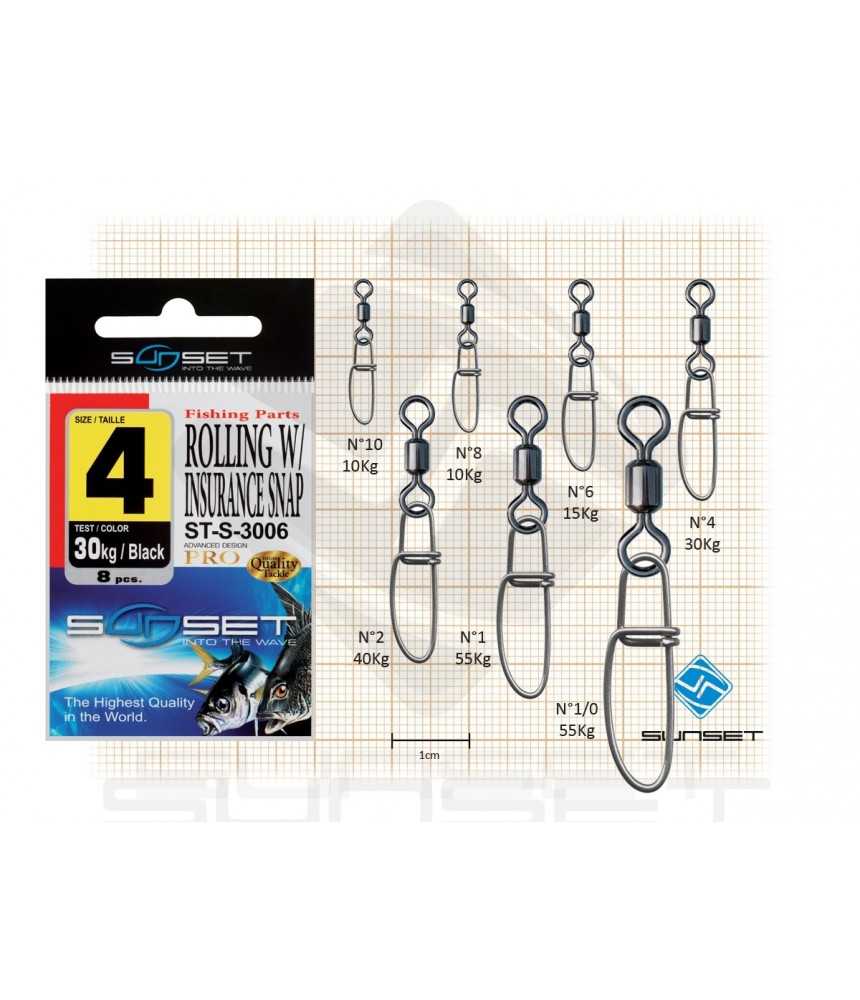 Sunset Rolling Swivel w/ Insurance Snap ST-S-3006