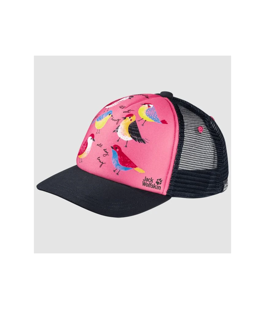 Kepurė su snapeliu vaikams JACK WOLFSKIN ANIMAL MESH | pink lemonade