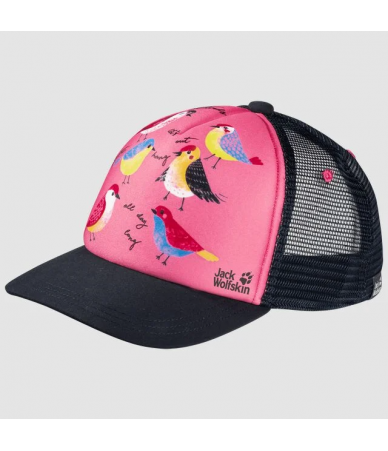 Kepurė su snapeliu vaikams JACK WOLFSKIN ANIMAL MESH | pink lemonade