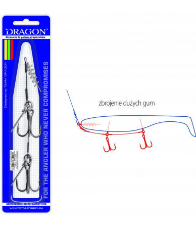 Sistemėlė Dragon lydekoms gaudyti SOFY LURES PIKE RIG