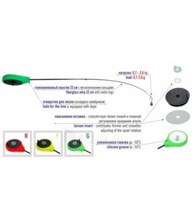 Žieminė meškerėlė balalaika Akara SPS 38 cm, 0.7-2.8 g