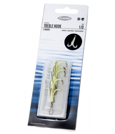 Trišakiai kabliukai Fladen, Nr. 6/0, 5 vnt.