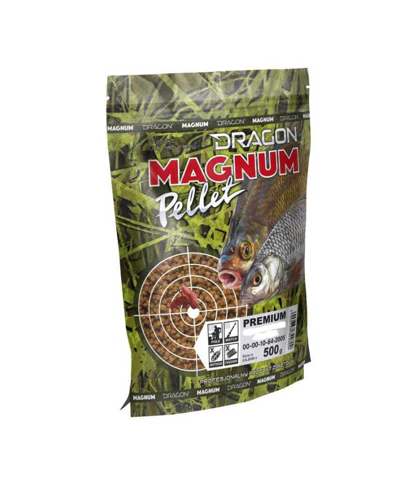 Peletės Dragon Magnum Classic 2 mm, braškė, 1 kg