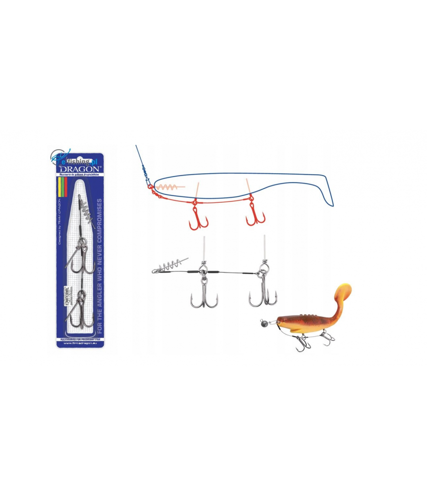 Sistemėlė Dragon sutvirtinti guminį masalą Surflon, 1/0, 9 cm, 20 kg Sistemėlė Dragon sutvirtinti guminį masalą Surflon, 1/0, 9 cm, 20 kg