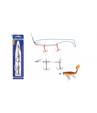 Sistemėlė Dragon sutvirtinti guminį masalą Surflon, 1, 8 cm, 20 kg