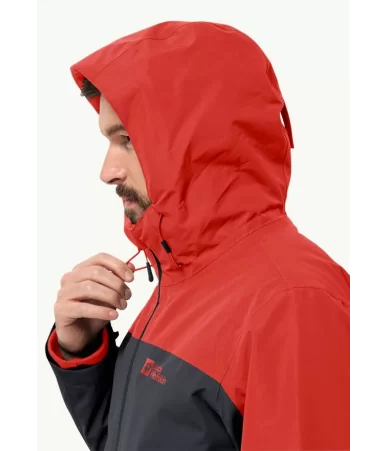 Vyriška striukė Jack Wolfskin GLAABACH 3in1 | strong red