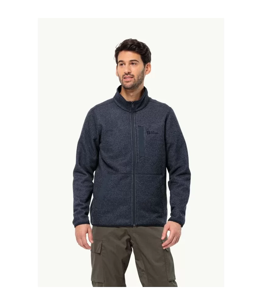 Vyriškas Jack Wolfskin džemperis Tannenspur | tamsiai mėlyna Vyriškas Jack Wolfskin džemperis Tannenspur | tamsiai mėlyna