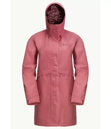 Moteriškas lietpaltis Jack Wolfskin Cape West | soft pink