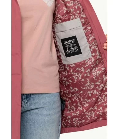 Moteriškas lietpaltis Jack Wolfskin Cape West | soft pink