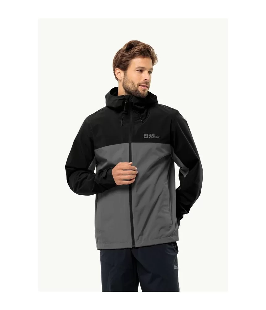 Vyriška neperšlampama striukė Jack Wolfskin WEILTAL 2,5 L JKT | slate