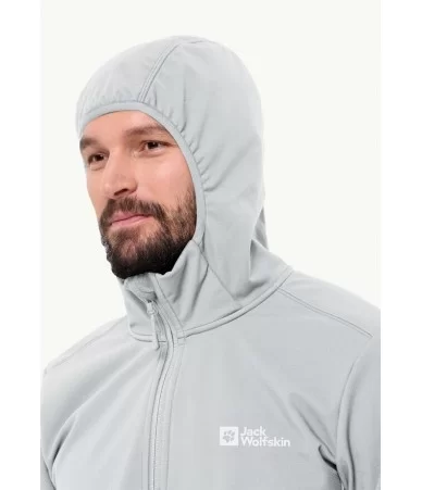 Vyriška striukė Jack Wolfskin BORNBERG (softshell) | cool grey