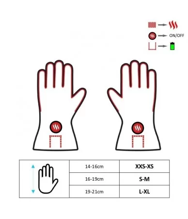 Šildančios pirštinės Glovii GLR, raudonos