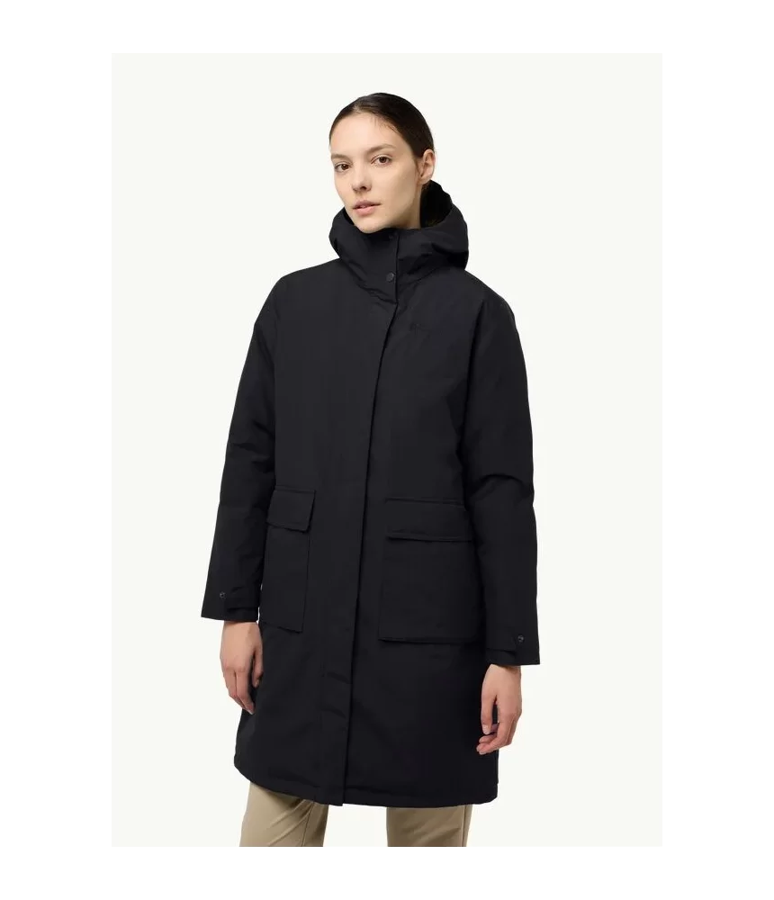 Žieminė ilga moteriška striukė Jack Wolfskin WINTERTOR | Black