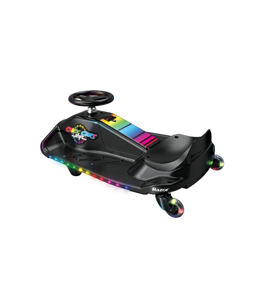 Razor Crazy Cart Shift - Kart électrique Dériveur Pour Enfants 6 Ans Et Plus - Vitesse 13 Km/h, Lumières, 3 Roues