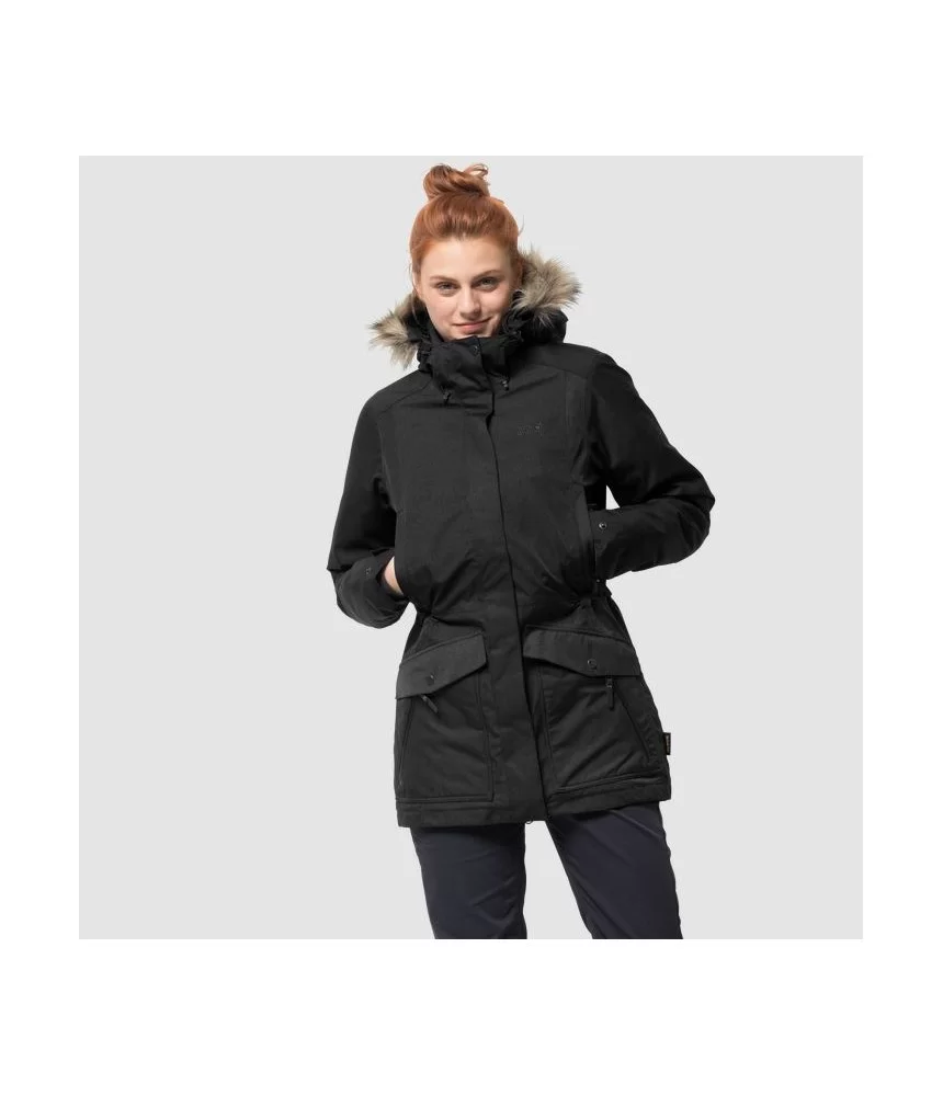 Žieminė moteriška striukė Jack Wolfskin COASTAL RANGE | juoda