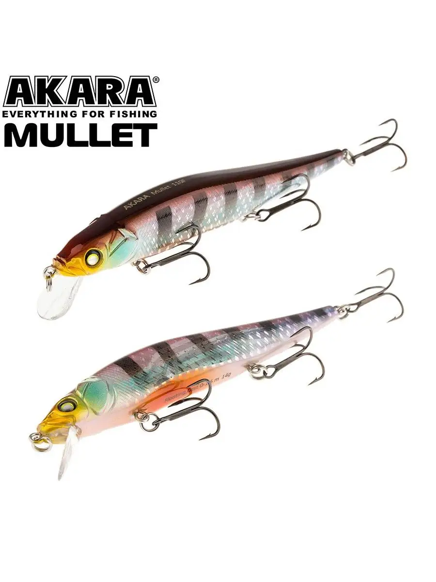 Vobleriai Akara Mullet 110F, 14 g, 110 mm