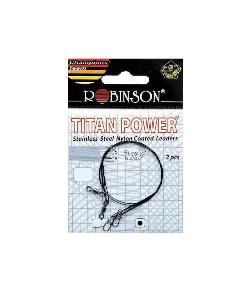 Plieniniai pavadėliai Robinson Titan Power, 25-35 cm, 6-12 kg, 2 vnt. Plieniniai pavadėliai Robinson Titan Power, 25-35 cm, 6-12 kg, 2 vnt.