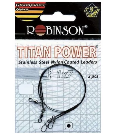 Plieniniai pavadėliai Robinson Titan Power, 25-35 cm, 6-12 kg, 2 vnt.