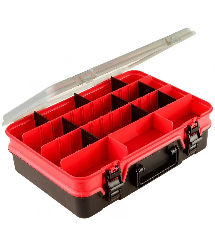 Dviguba dėžutė žūklės reikmenims SERT SRT-3071, raudona/juoda Dviguba dėžutė žūklės reikmenims SERT SRT-3071, raudona/juoda