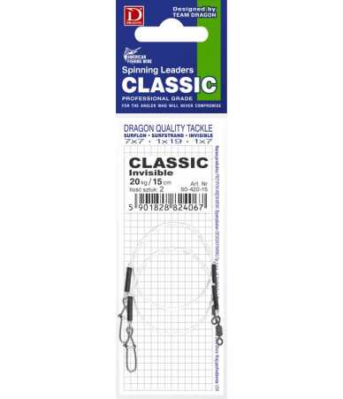 Pavadėliai Dragon Fluorocarbon Invisible Classic, 20 kg