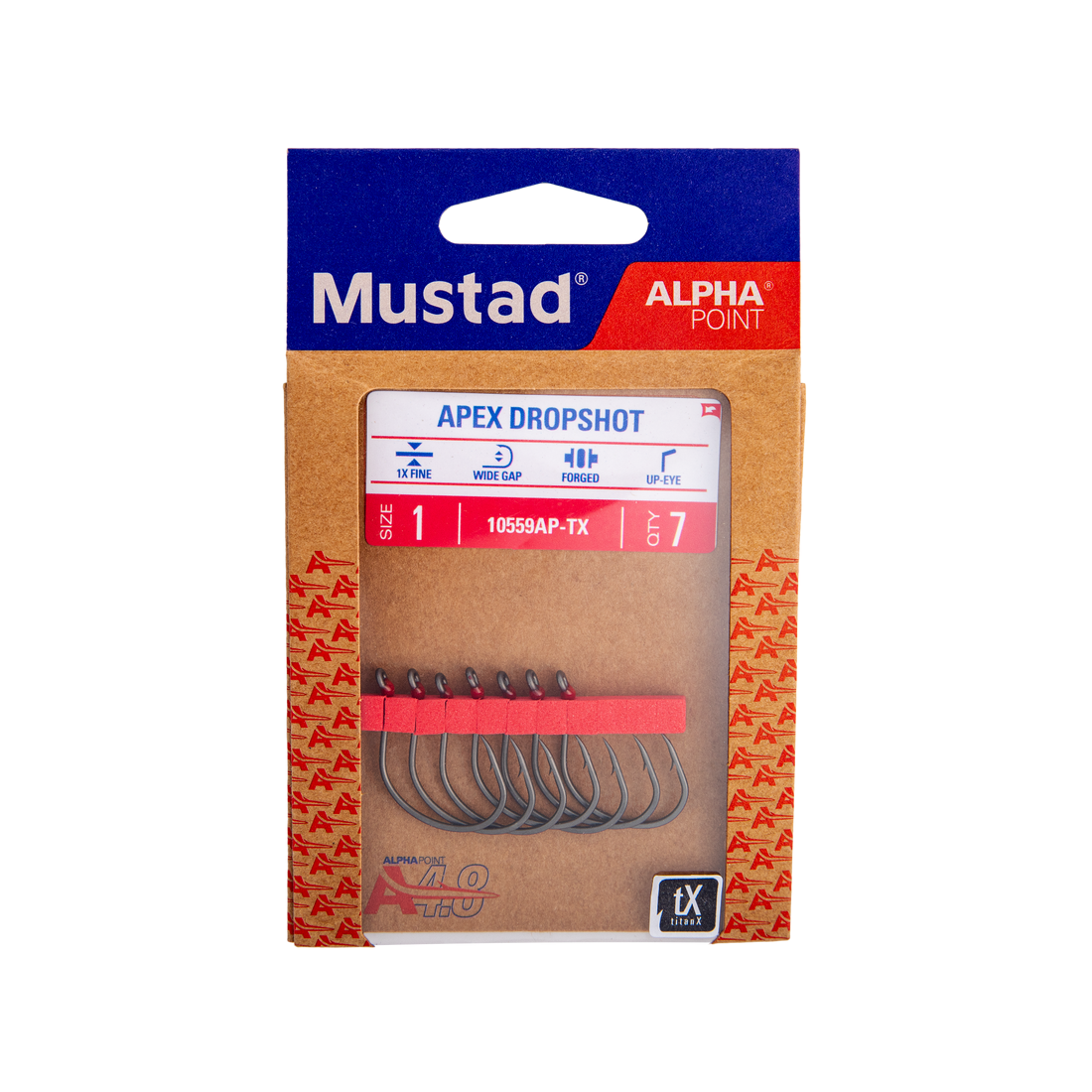 Kabliukai Mustad Apex Dropshot 10559