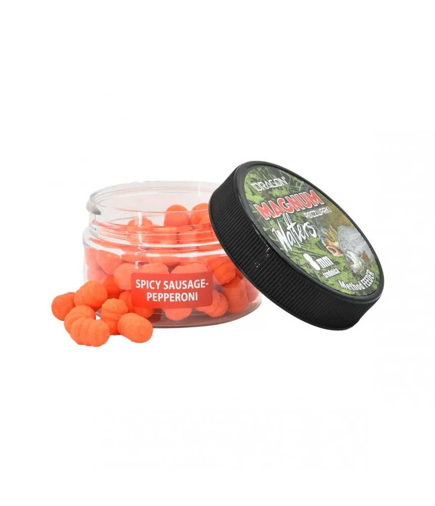 Vafteriai Dragon Magnum Pop-Up Pupae, 8 mm, 60 ml, aštri dešrelė-pepperoni Vafteriai Dragon Magnum Pop-Up Pupae, 8 mm, 60 ml, aštri dešrelė-pepperoni