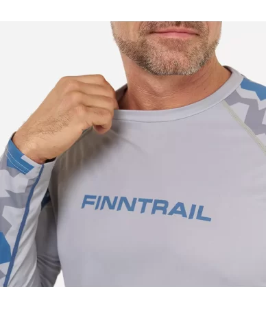 Vyriški marškinėliai su apsauga nuo saulės 50 UPF Finntrail WAVE 6612 | Grey