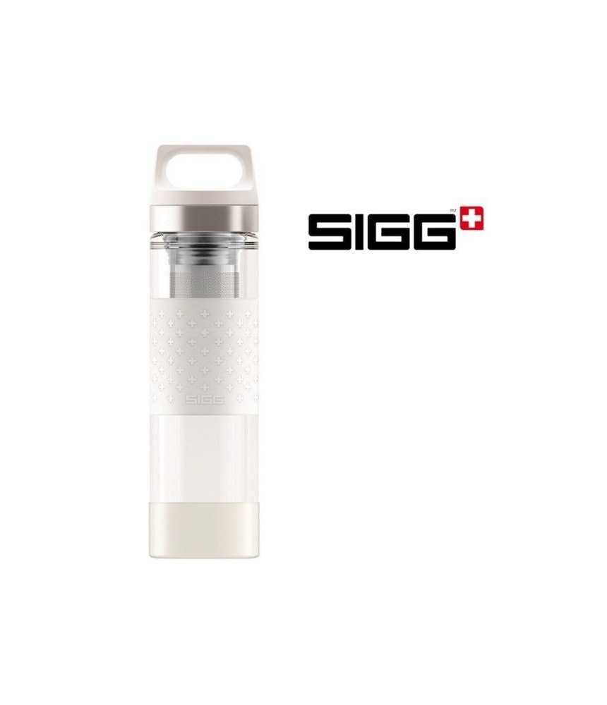 Termo puodelis SIGG Hot & Cold Glass WMB balta 0.4 L Termo puodelis SIGG Hot & Cold Glass WMB balta 0.4 L