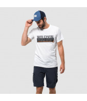 Marškinėliai vyrams JACK WOLFSKIN SLOGAN T | balti