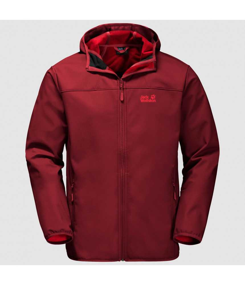Neperpučiama vyriška Jack Wolfskin SOFTSHELL striukė NORTHERN POINT Raudona Neperpučiama vyriška Jack Wolfskin SOFTSHELL striukė NORTHERN POINT Raudona