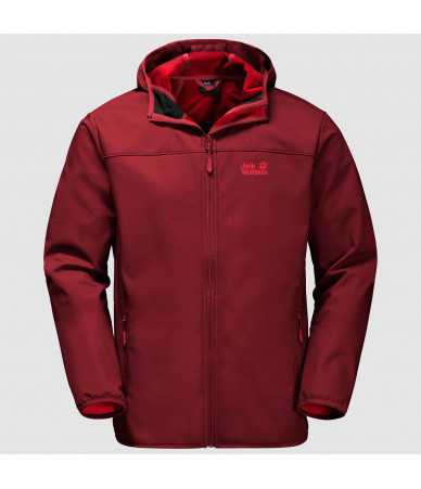 Neperpučiama vyriška Jack Wolfskin SOFTSHELL striukė NORTHERN POINT Raudona