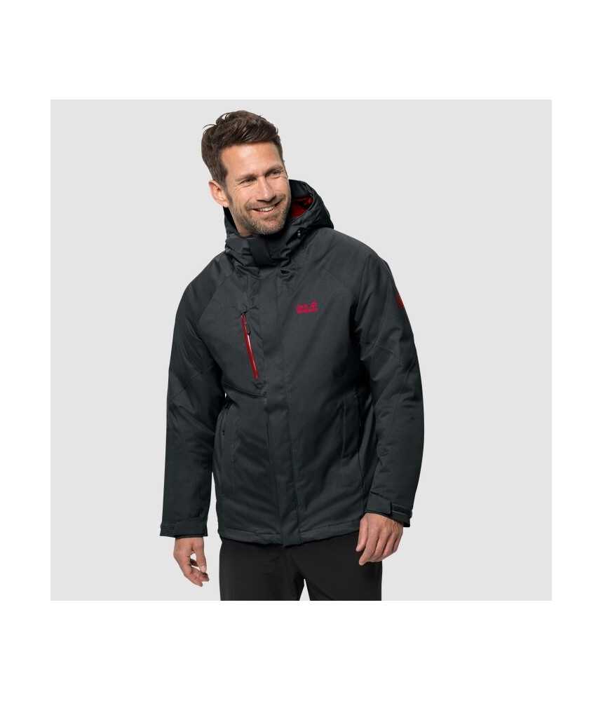 Vyriška striukė JACK WOLFSKIN TROPOSPHERE | Pilka Vyriška striukė JACK WOLFSKIN TROPOSPHERE | Pilka