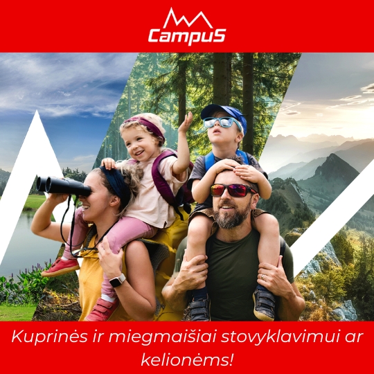  „CAMPUS“ miegmaišiai ir kuprinės