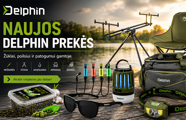 DELPHIN žvejybos prekės – patikima įranga šiuolaikinei žvejybai
